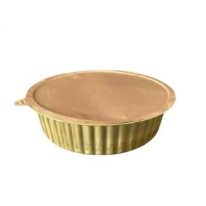 Round Gold Aluminum Foil Box